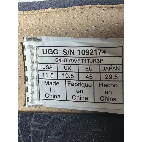 Men's UGG Cali Blue Suede Wingtip Penny Loafers Sz 11.5 - Picture 9 of 9